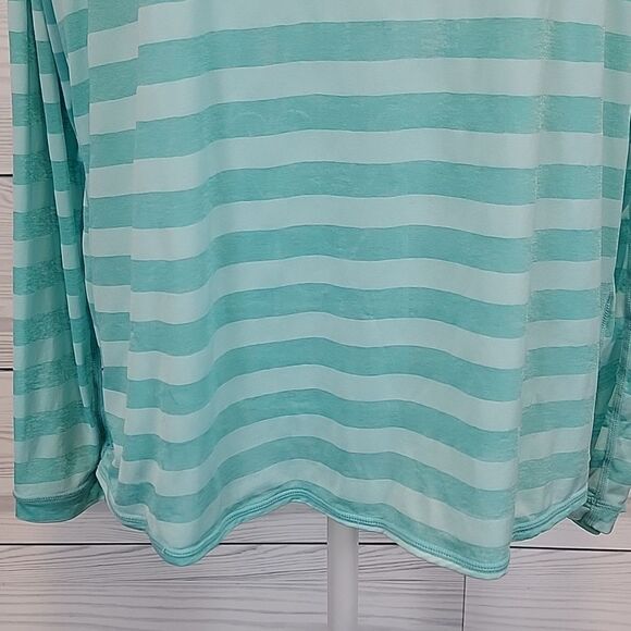 Z by Zella open back striped yoga top - aqua Women's Size M - Picture 3 of 10